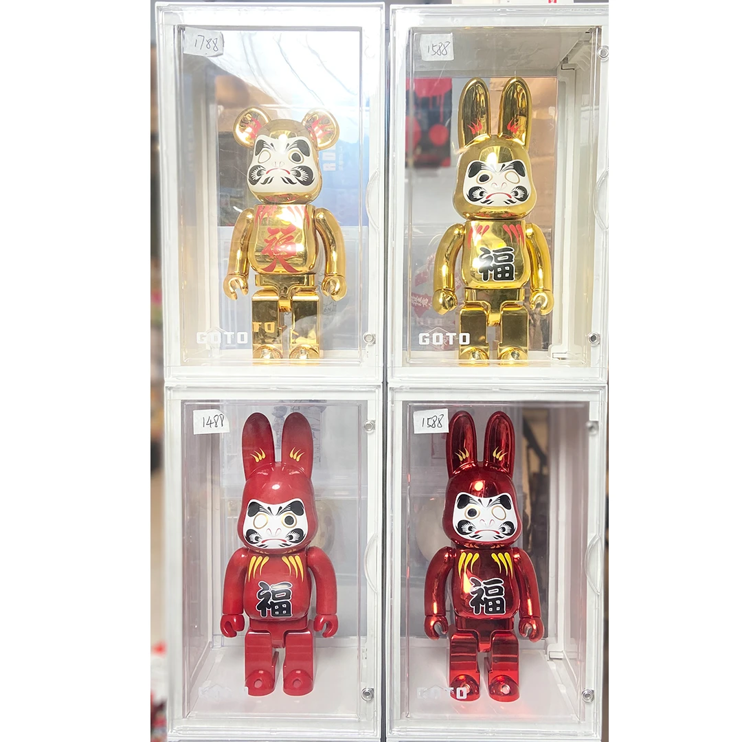 积木熊Bearbrick 400%尺寸 70cm 达摩和千秋 拆检 潮玩