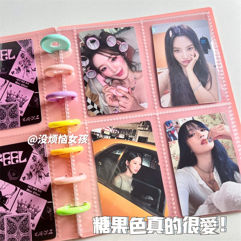 ins风收纳册diy咕咔蘑菇相册简约3寸拍立得明星小卡少女生大卡册
