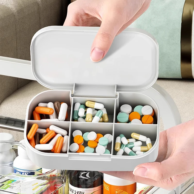 便携式药盒便携药品分装密封装药片收纳盒随身分装器七天小分药盒
