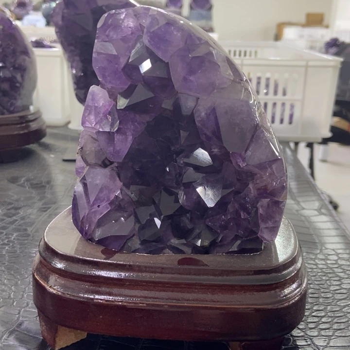 水晶紫晶屏风未镶嵌