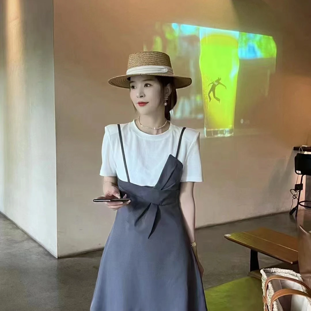 女装短袖T恤连体裙