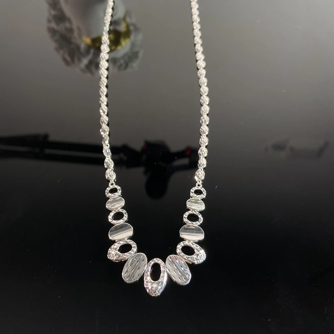 【芮泊珠宝】PT950铂金炫彩车花福豆扇贝套链（多退少补）铂金项链