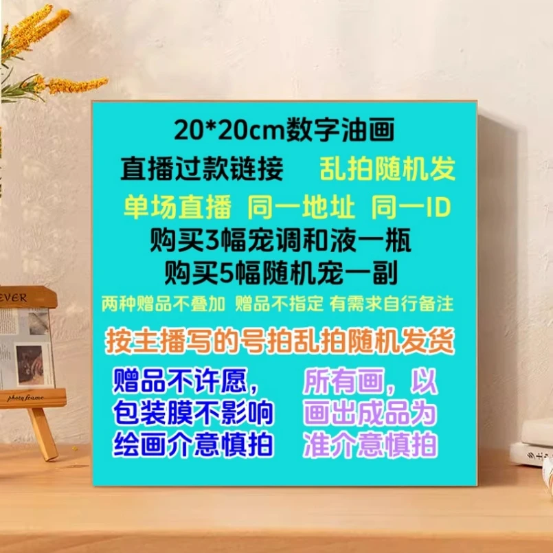 【星语】直播过款链接A401-A600数字油画DIY儿童绘画