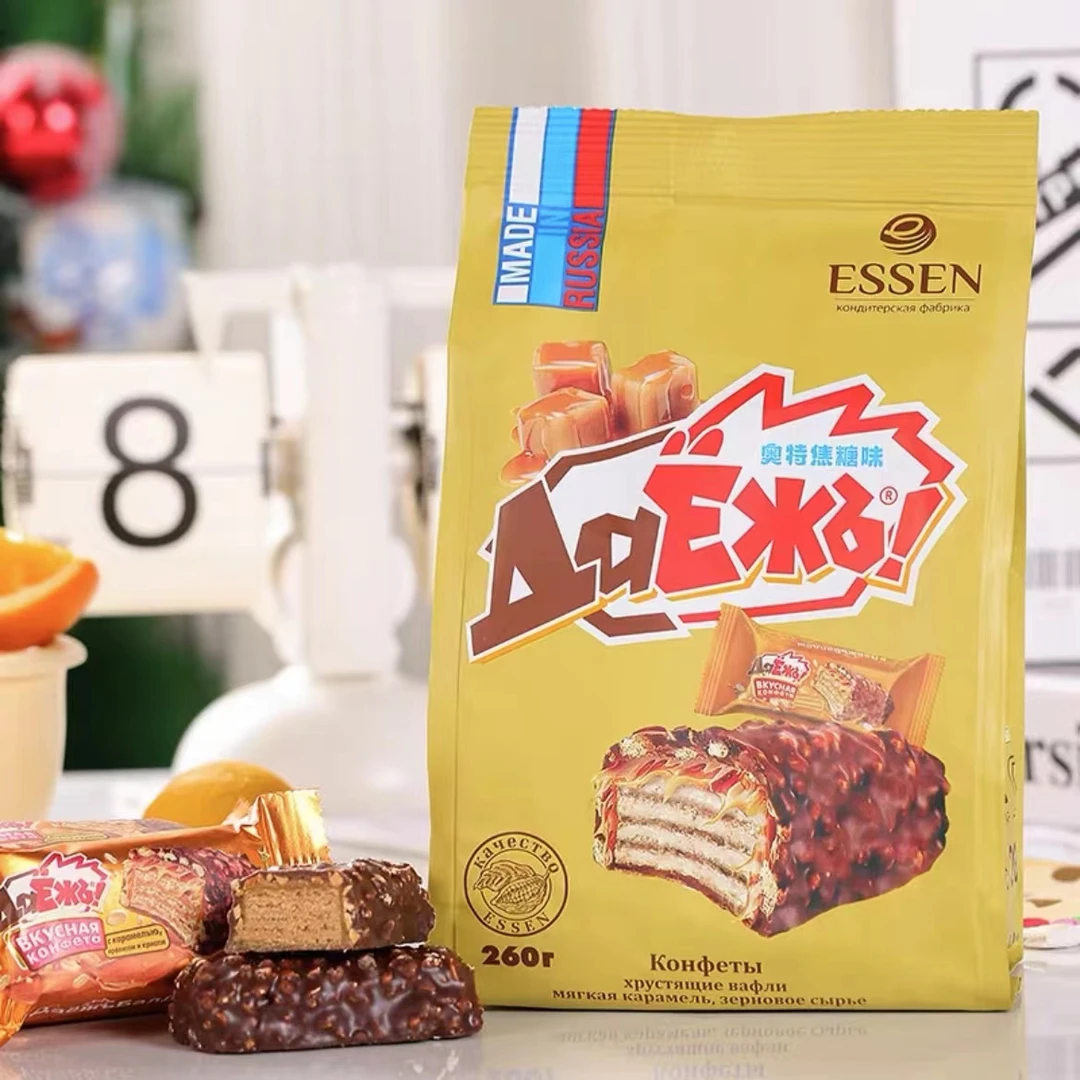 【拍一发二】俄罗斯进口阿孔特牌奥特焦糖味糖果休闲零食260g