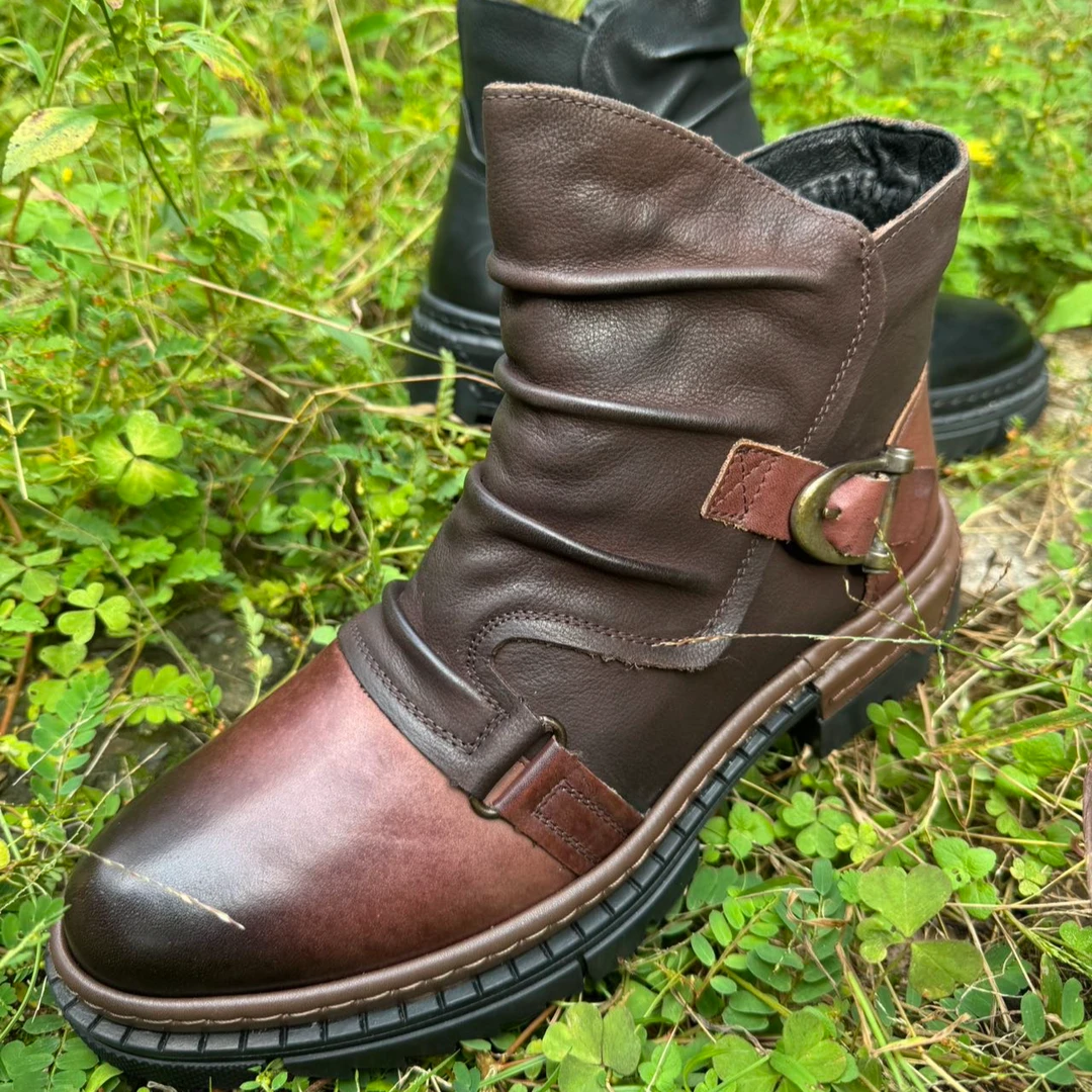 头层牛皮英伦风短靴子男士皮靴复古潮流马丁靴男高帮真皮马丁靴