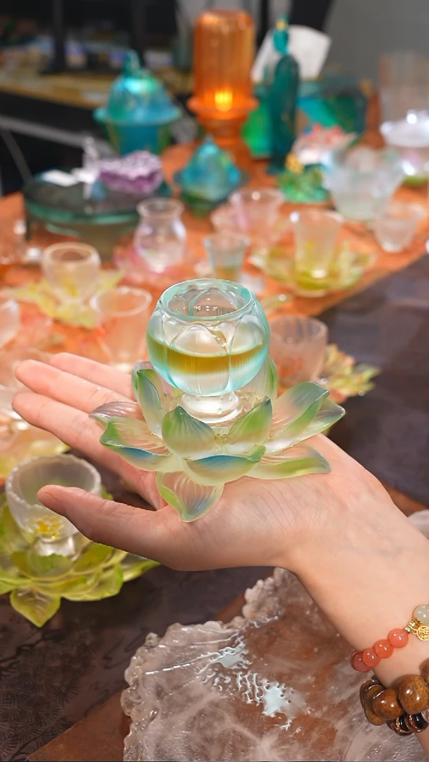 【闪购商品】十二花神7月荷花杯托+杯子（一杯一托）