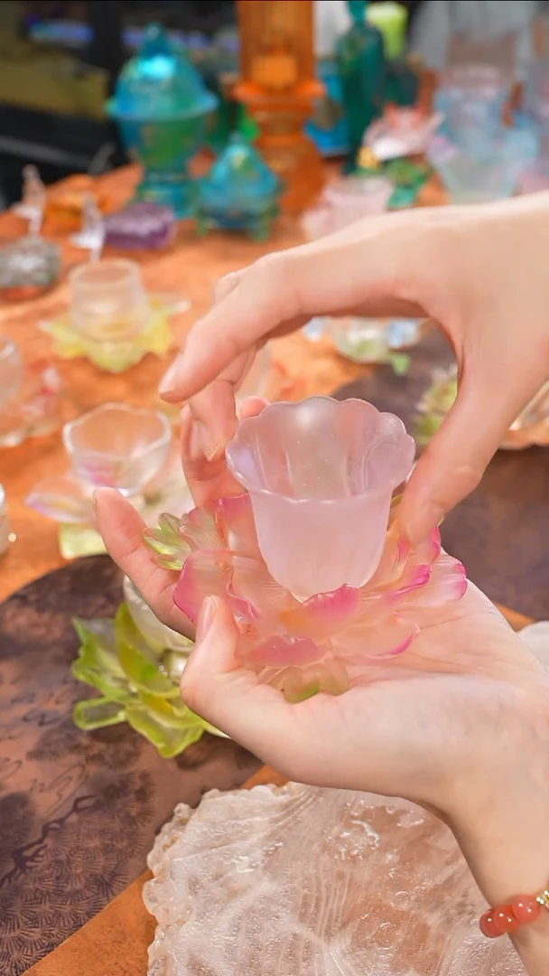 【闪购商品】十二花神4月牡丹杯托1个+花笺杯粉1个