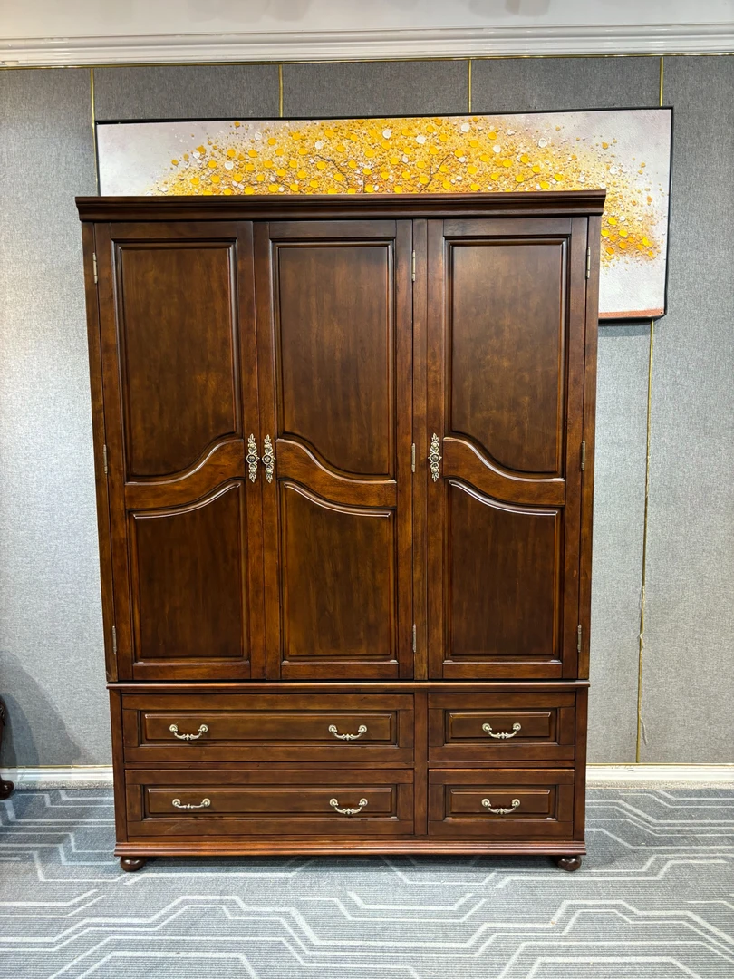 117三门衣柜 1480*550*2040 美式复古家用