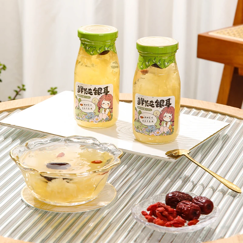 九芝燕鲜炖银耳羹即食免煮*6瓶红枣木瓜枸杞古田孕妇白木耳罐头