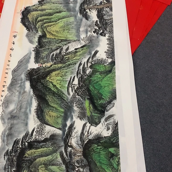 纯手工制作的年画