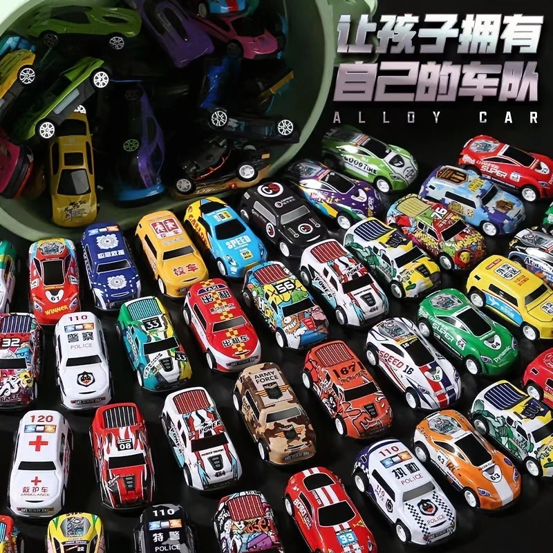 儿童玩具小汽车回力赛车男孩生日玩具儿童玩具惯性玩具车铁皮耐摔