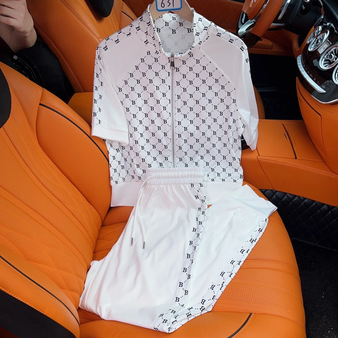 631#深圳南油气质运动白色时尚休闲夏季减龄显瘦洋气女士套装