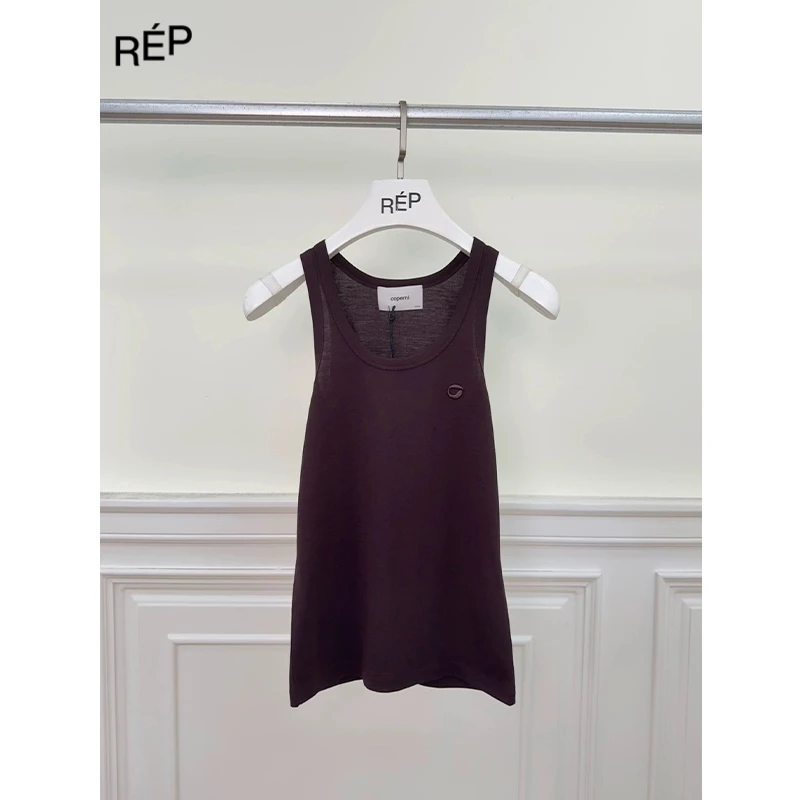COPERNI设计师品牌红棕色LOGO背心24FW 时髦穿搭TheREPUBLIQUE