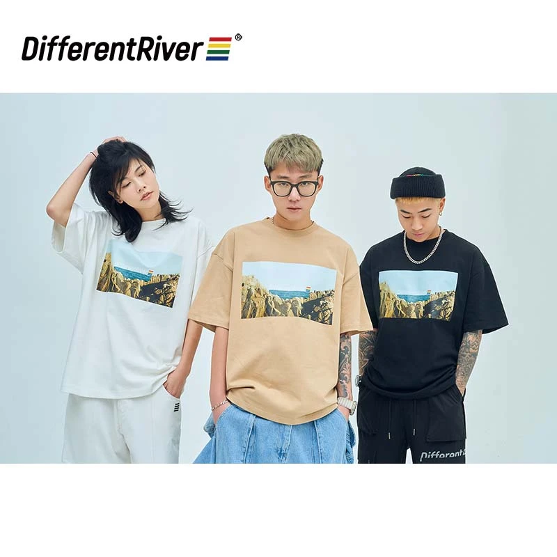 DifferentRiver【年度款】-与川山海摄影印花男女款重磅T恤