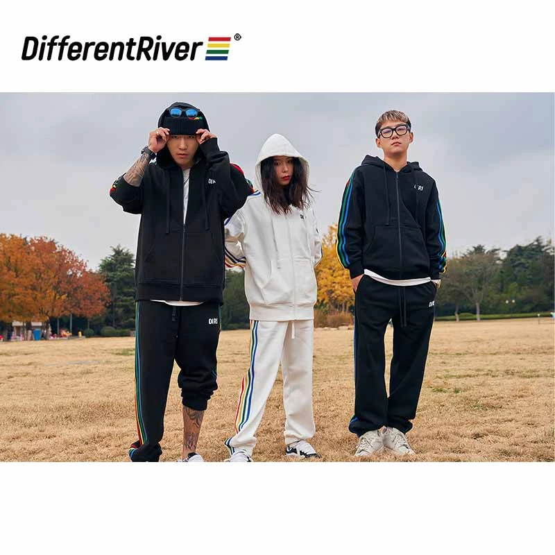 DifferentRiver秋冬【派对】品牌元素款-连帽运动抓绒保暖套装