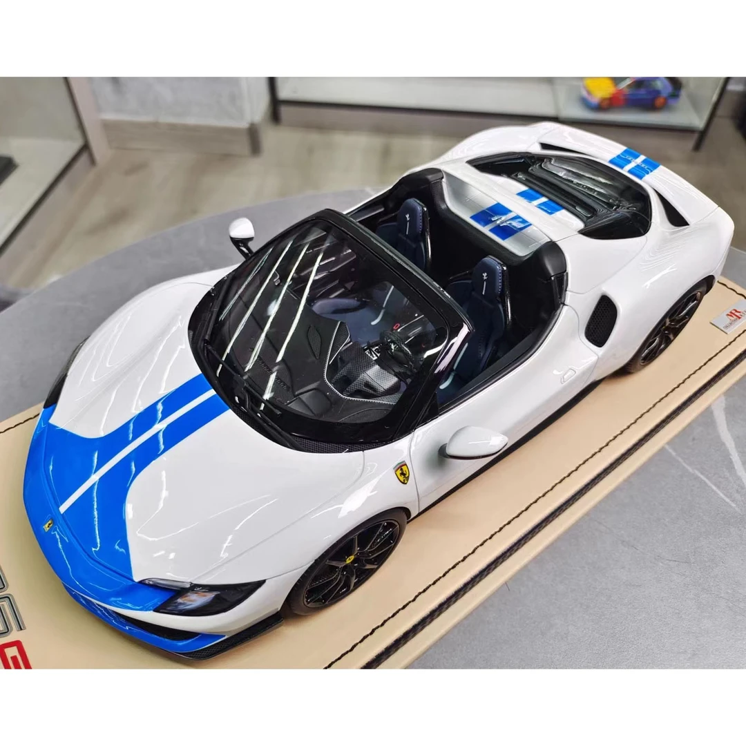 MR 1/18 法拉利Ferrari 296 GTS 白蓝配色 树脂汽车模型