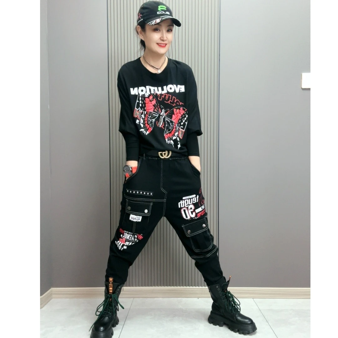 欧货时尚印花潮流卫衣83137  长60cm