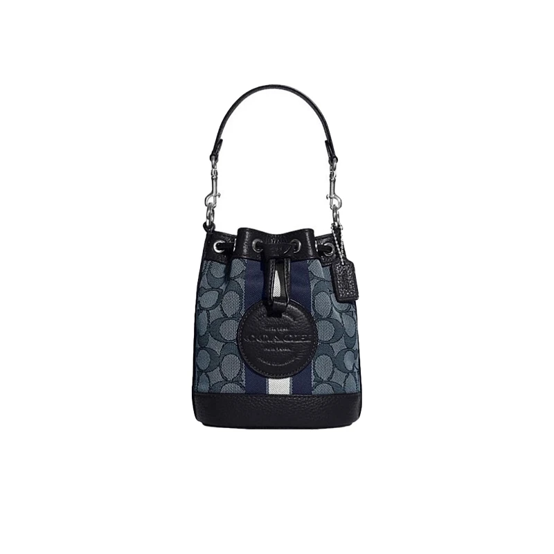 COACH/蔻驰奥莱女抽绳马卡龙单肩斜挎手提水桶包包C67750美国直邮