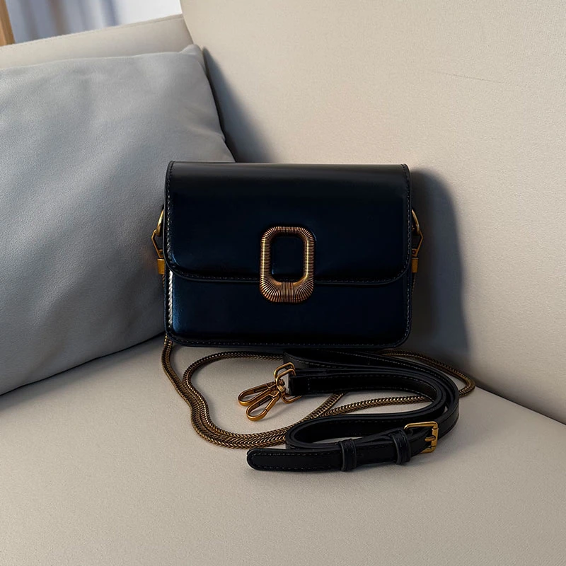 冬季新款链条小方包百搭单肩包时尚斜挎包精致女士小包包小众女包