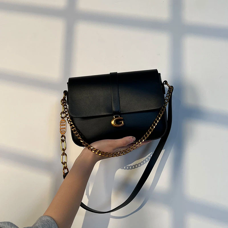 冬季新款简约小方包百搭单肩包时尚斜挎包精致女士小包包小众女包