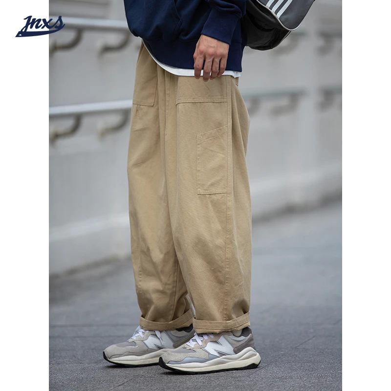 【江南先生】CityBoy日系宽松直筒潮牌休闲裤 JNXS1153 卡其色预售