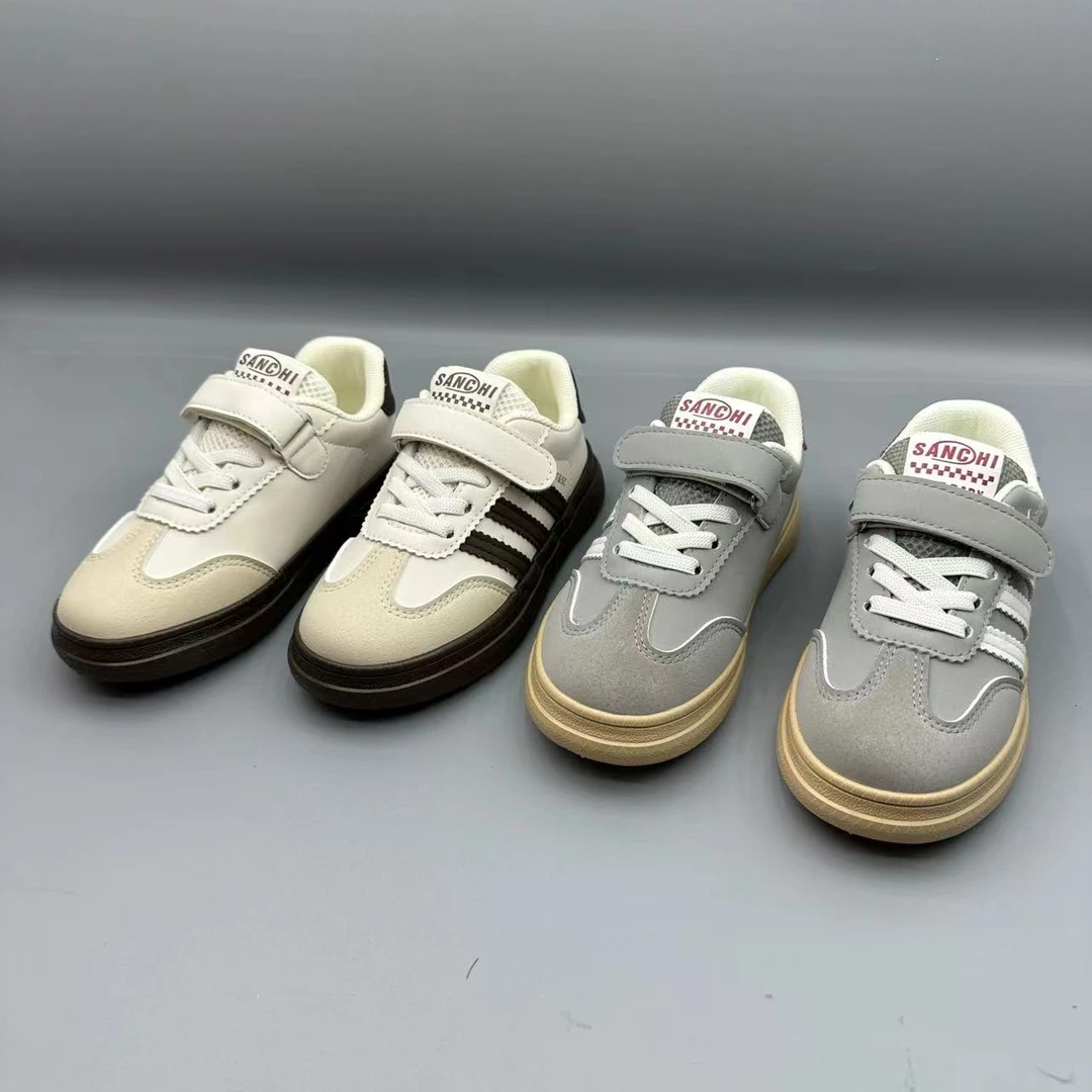 5152/7152儿童童鞋新款皮面板鞋男女童休闲鞋韩版百搭运动鞋26-37