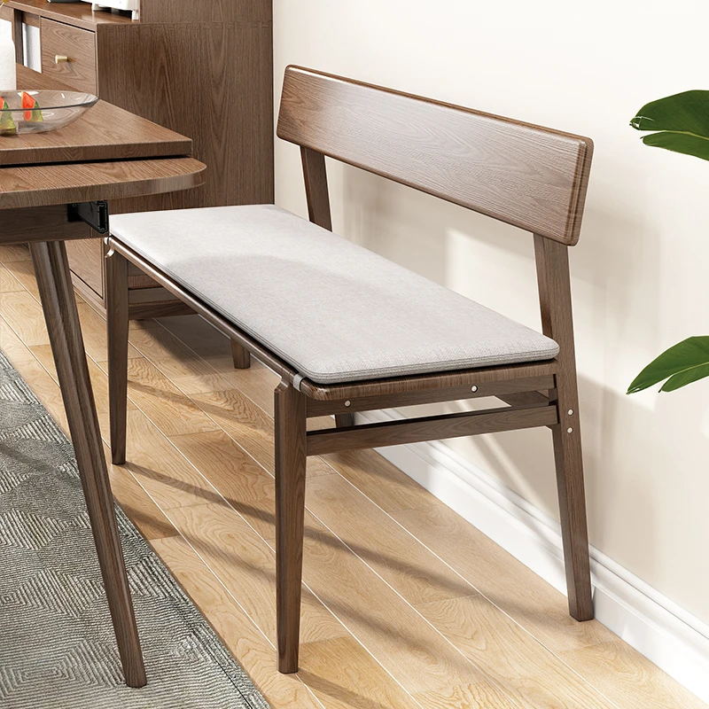 木屋记长条凳椅子沙发长凳靠背长椅餐桌实木双人软包凳客厅长条凳