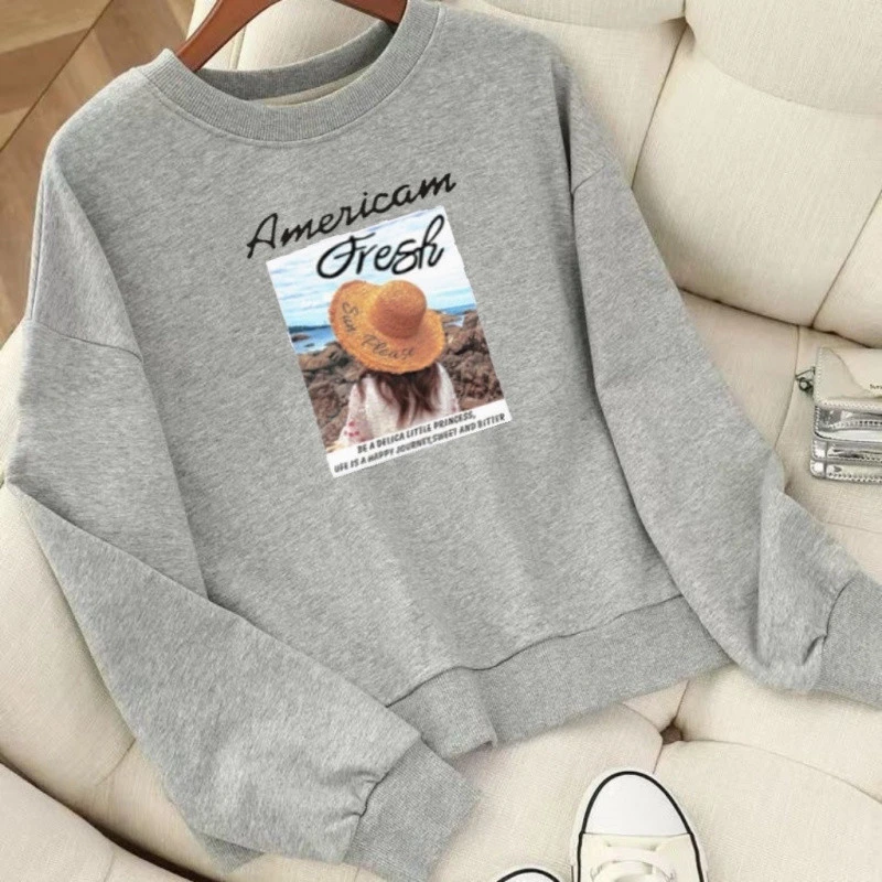 081-090 新款卫衣女装修身时尚百搭