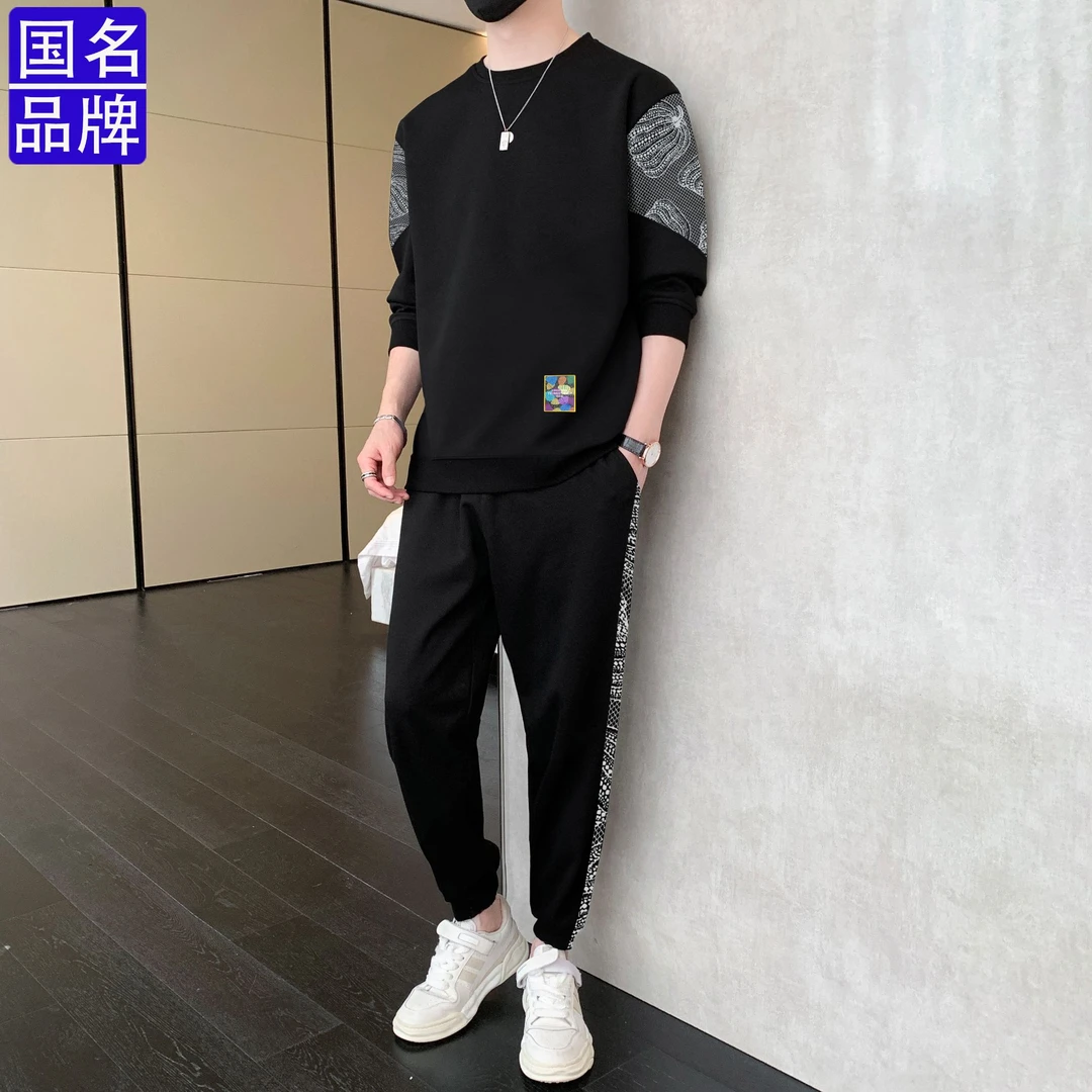 海澜男士运动套装秋冬套装保暖男款卫衣套装休闲时尚百搭潮流韩版