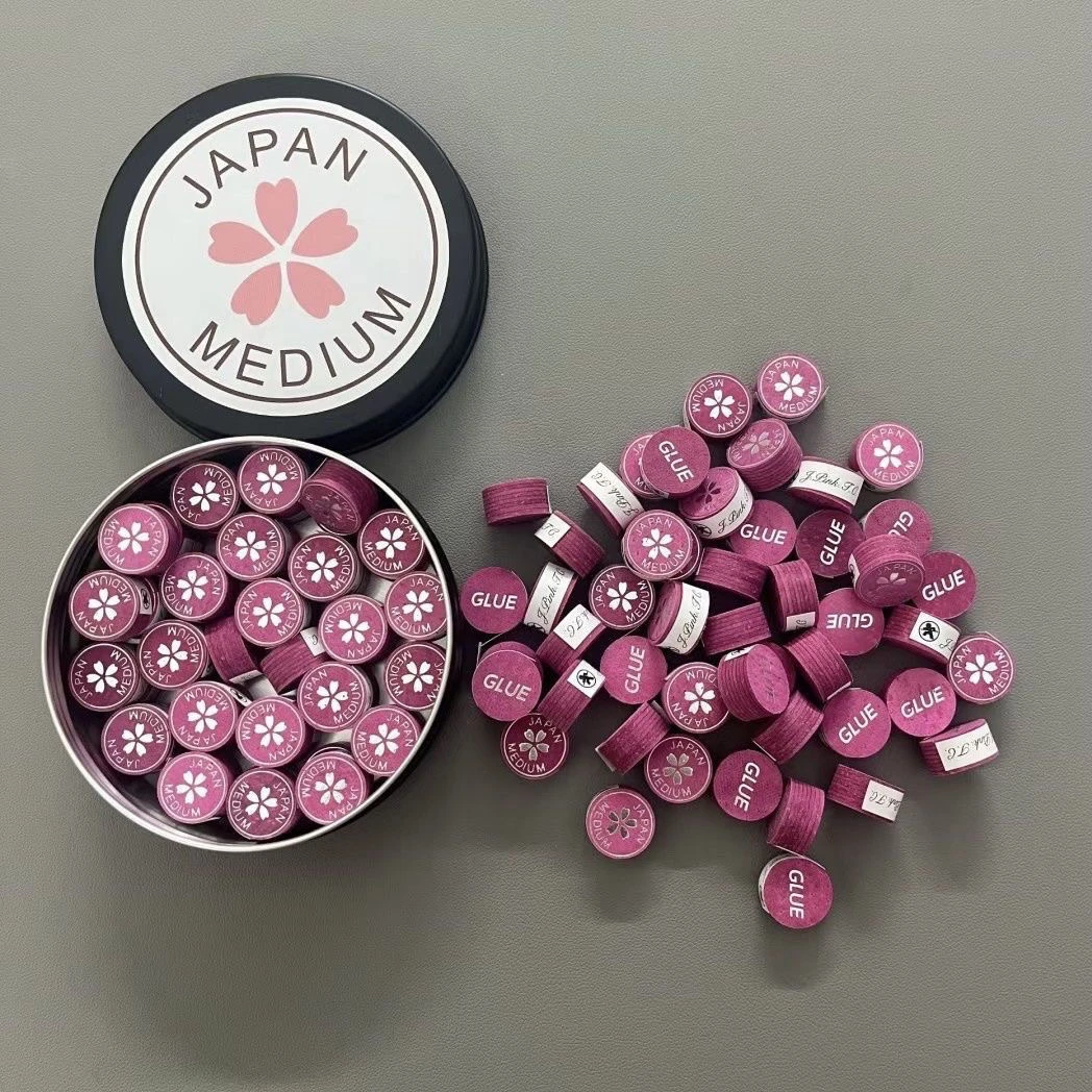 日本正品进口樱花皮头大头14mm九球台球杆多层中式黑八皮头