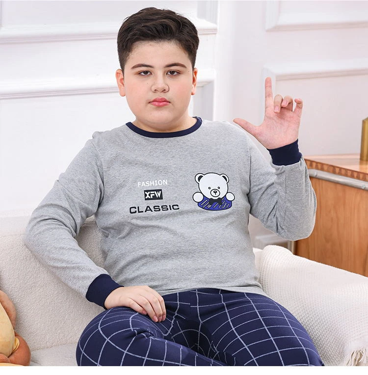 加肥加大胖童纯棉套装