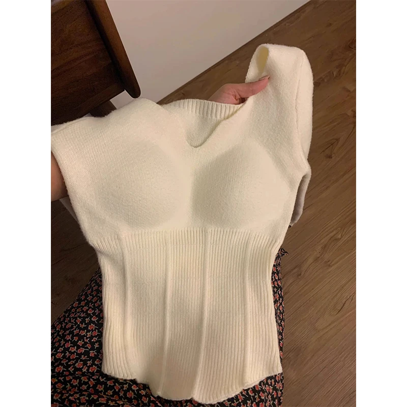 打底衫女士秋冬季新款纯欲风小众设计感修身显瘦长袖针织衫上衣