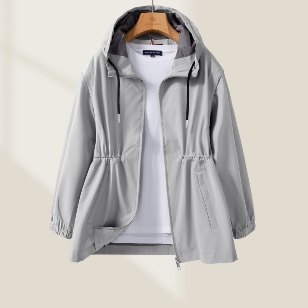 MARTINE WESTER 女士可脱卸袖连帽风衣春秋休闲