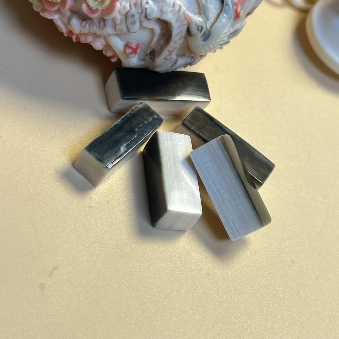 猛犸牙蓝皮一字三通配饰