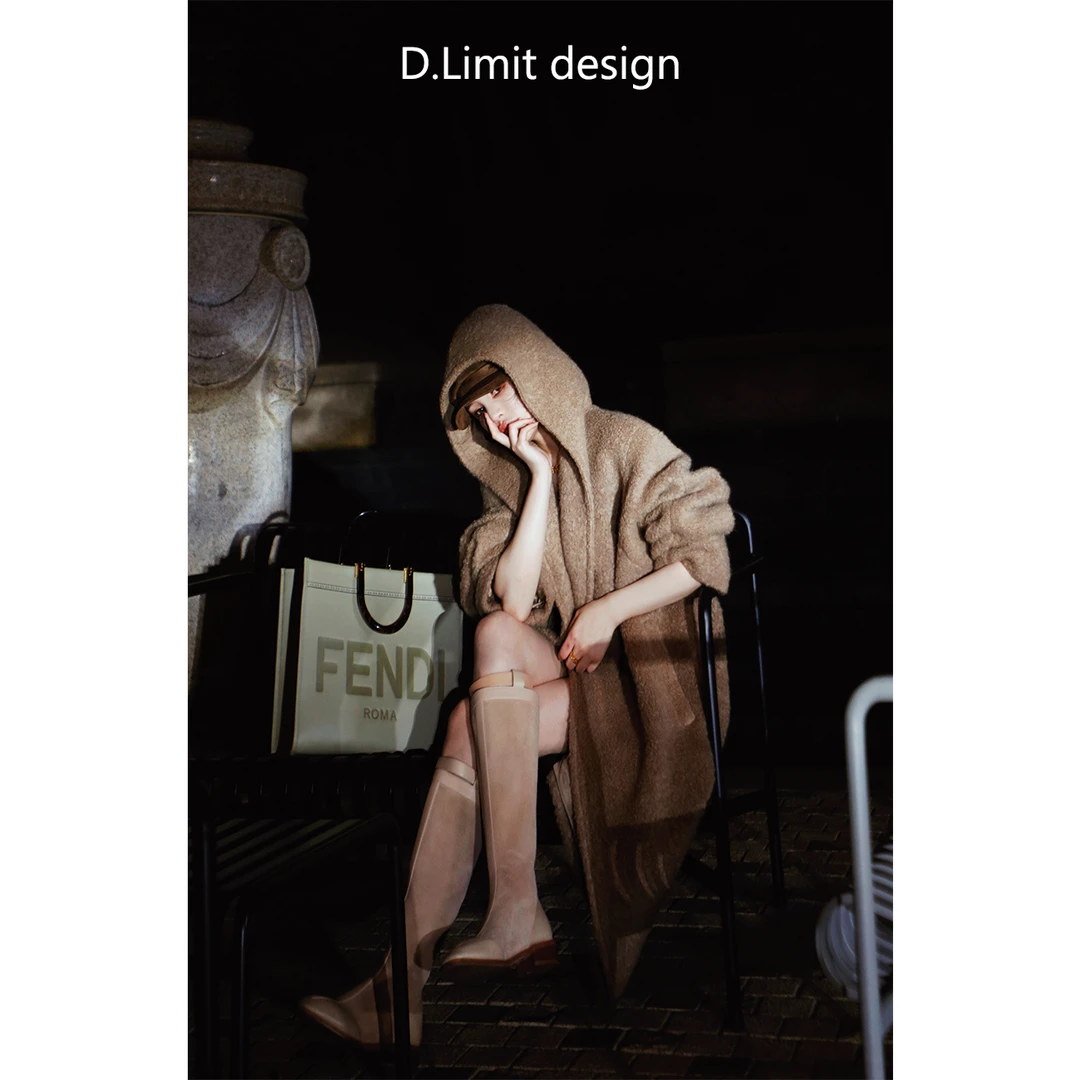 【D.Limitdesign】慵懒风舒适连帽毛呢外套DL-DLXD068