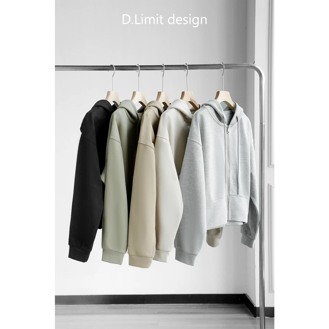 【D.Limit design】时尚纯色简约抽绳连帽短外套（7）DL