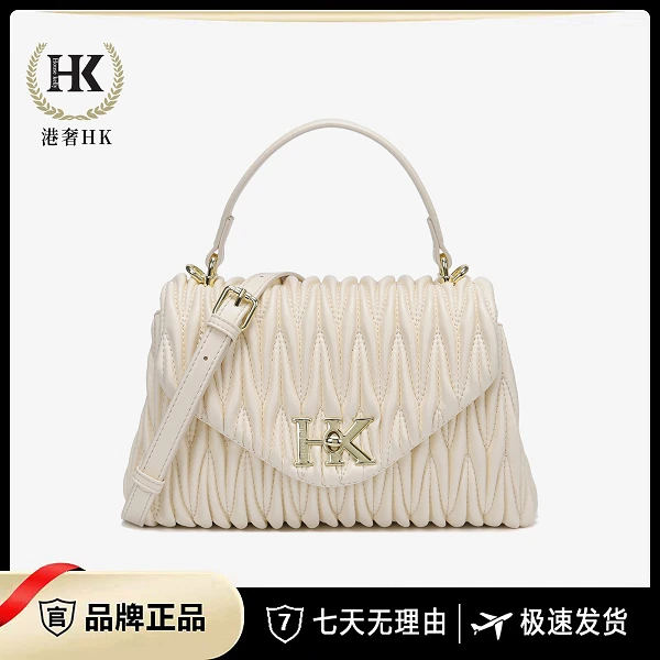 House Kelly 2024女士斜挎包单肩时尚包经典9001白色赠礼盒