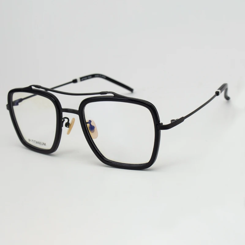 明星同款男士大框近视眼镜双梁飞行员眼镜时尚百搭可配墨镜AT526