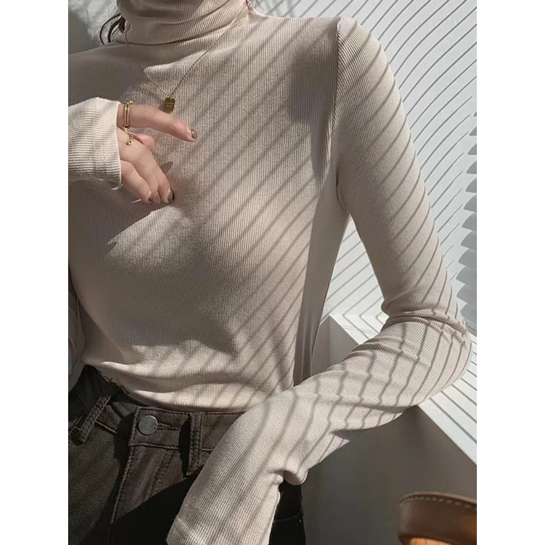 针织衫时尚修身纯色百搭长袖秋冬高领网红