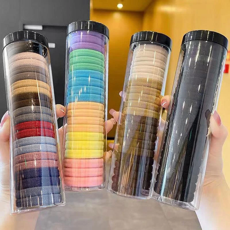 简约百搭耐用收纳头绳皮筋发圈高弹力马尾皮筋不伤发编发绳扎头