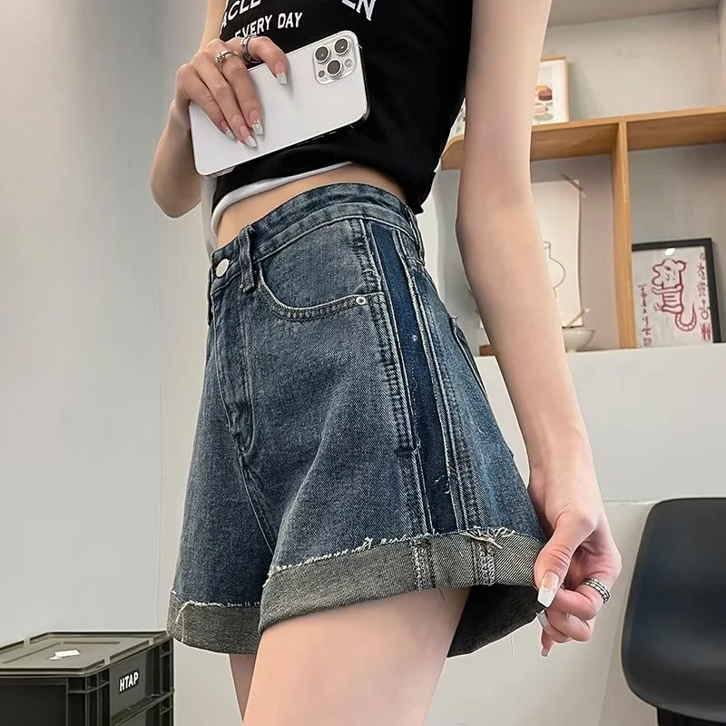 【断码清仓】潮牌牛仔裤百搭2025夏季薄款直筒宽松港风五分牛仔短裤