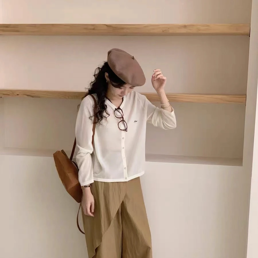 小静折扣~P490P 刺绣春秋季薄款针织开衫 （80-130斤）