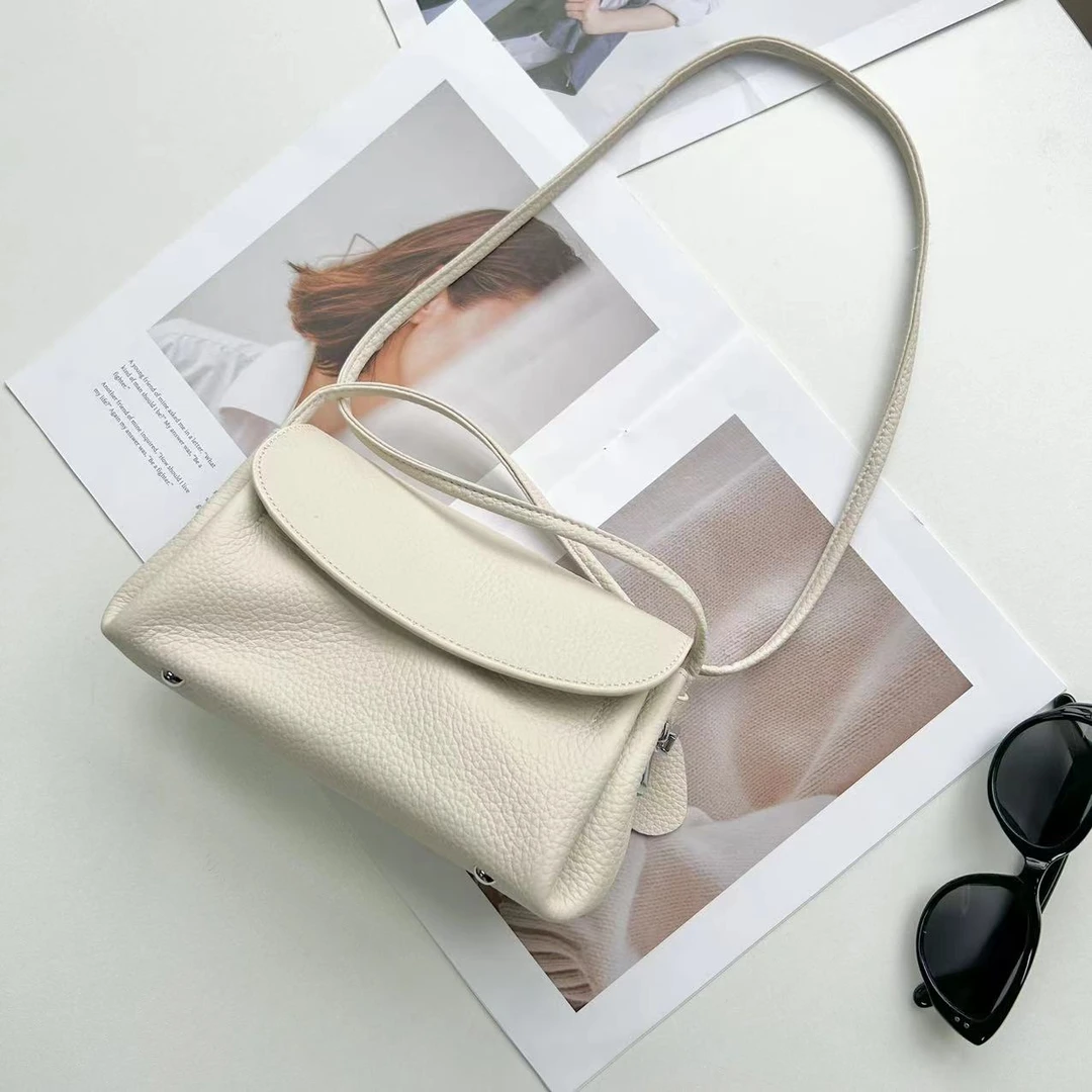 小静折扣~NA1075Q   法式荔枝纹磁扣单肩斜挎包