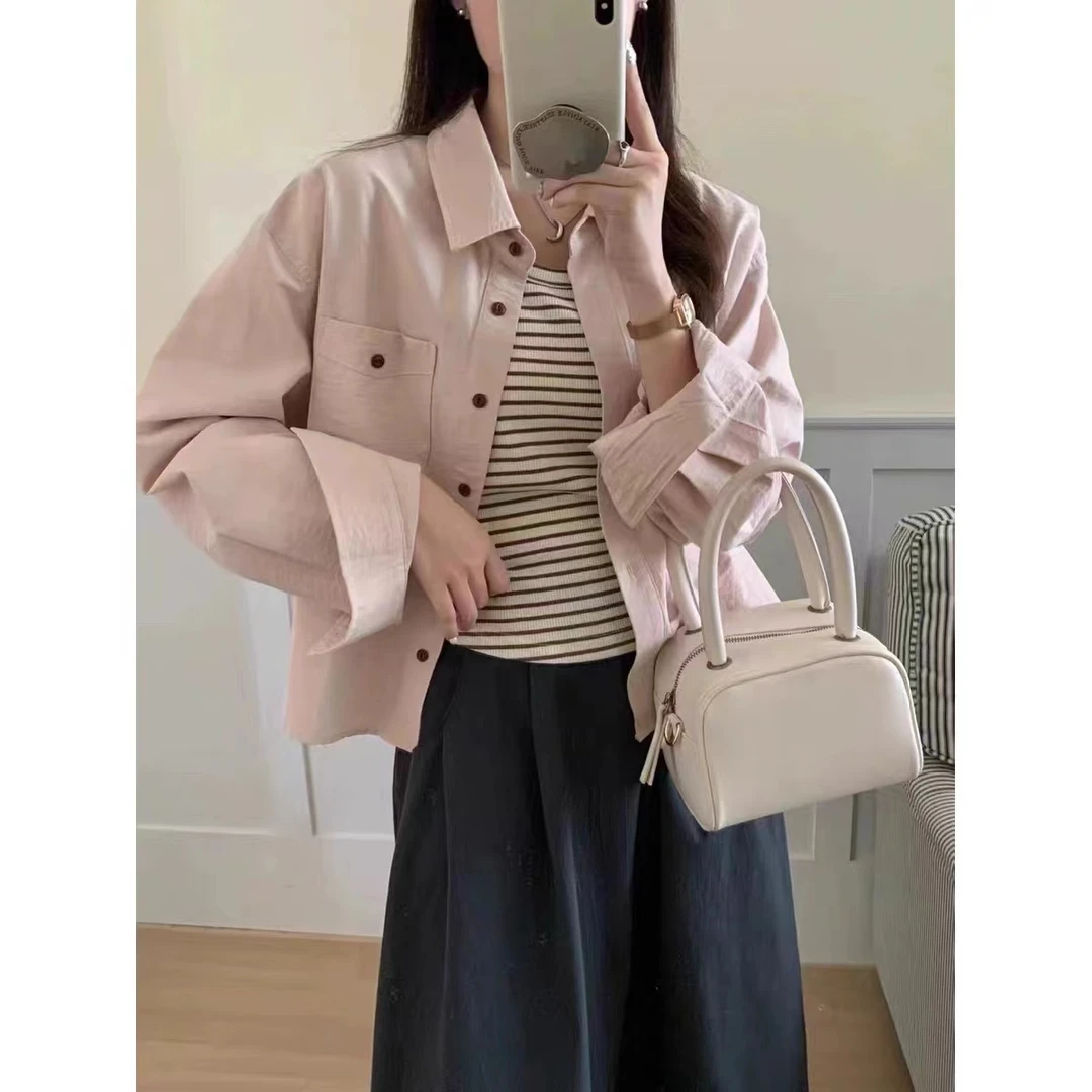 小静折扣~U354P  圆领条纹吊带+衬衣外套休闲套装 （90-130斤）