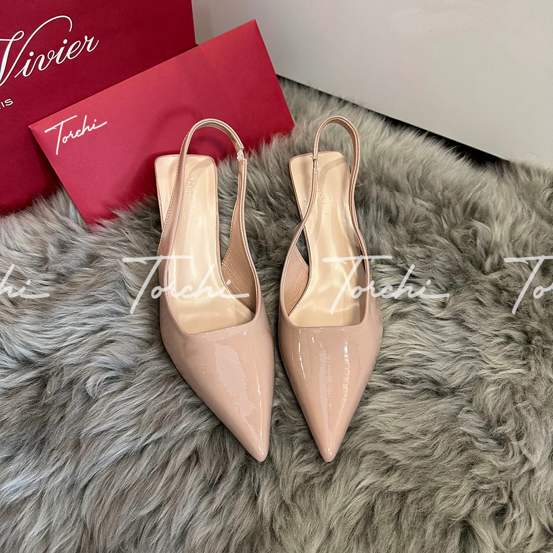 TORCHI / 人间尤物 / 舒适时尚裸粉女细跟温柔女神范浅口高跟鞋