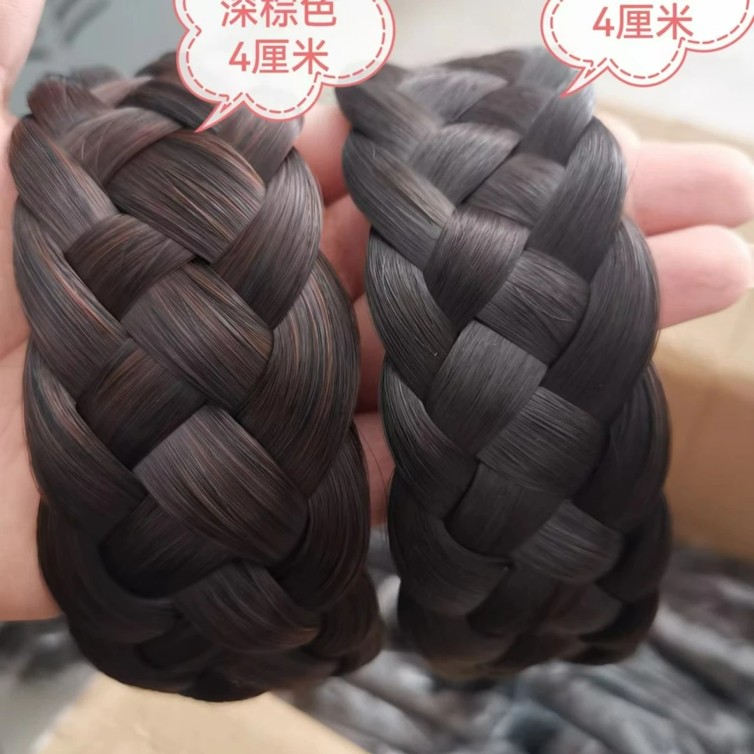 预定仿真发4股宽发夹4厘米宽