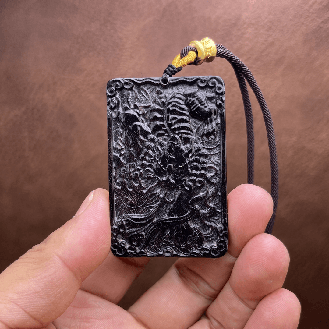 非金属珐琅吊坠 精美养殖黑驴蹄雕刻貔貅脖挂 男女同款