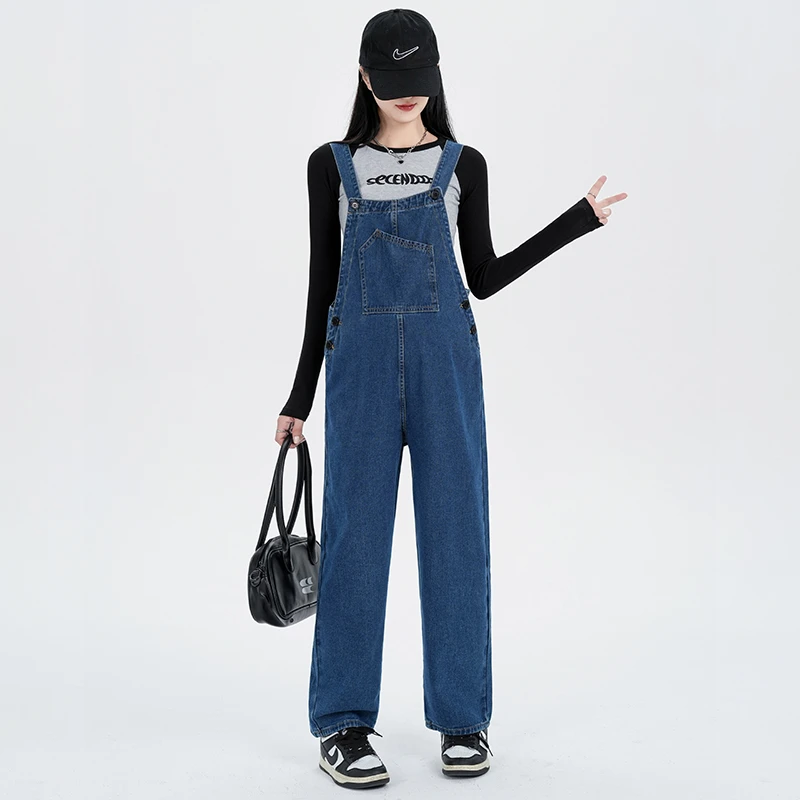 孕妇背带裤牛仔背带裤春夏款一体裤显瘦孕妈裤子