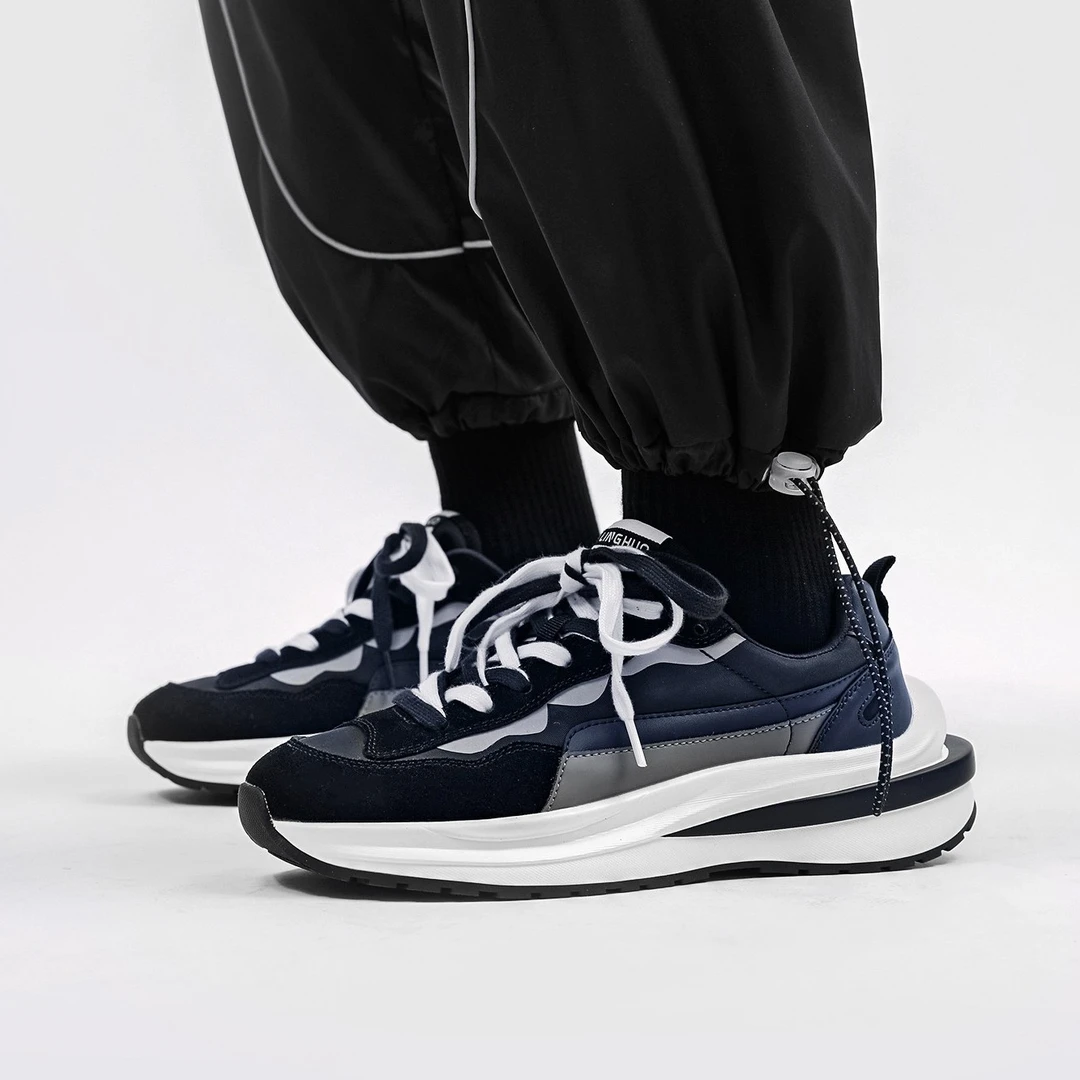 【金总推荐】男女同款阿甘鞋真皮百搭增高ins运动休闲厚底跑步鞋