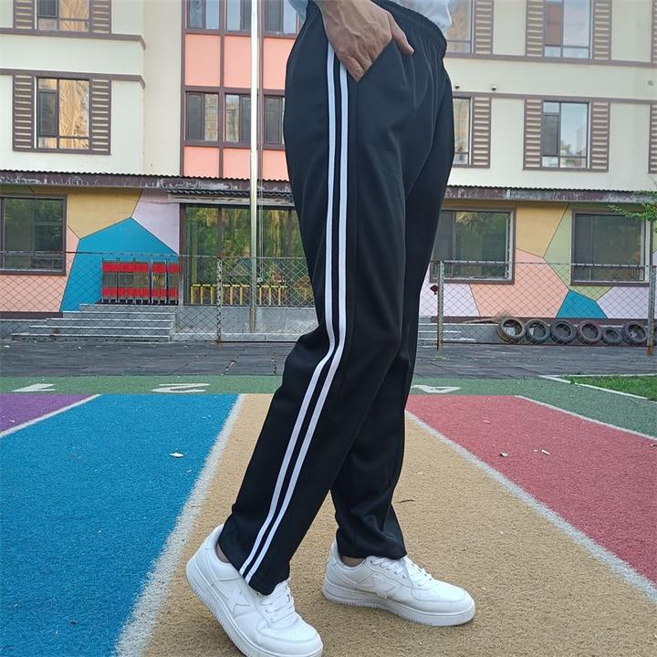 两条杠校服裤藏蓝色双白条男女通用初高中小学生运动裤春秋校裤